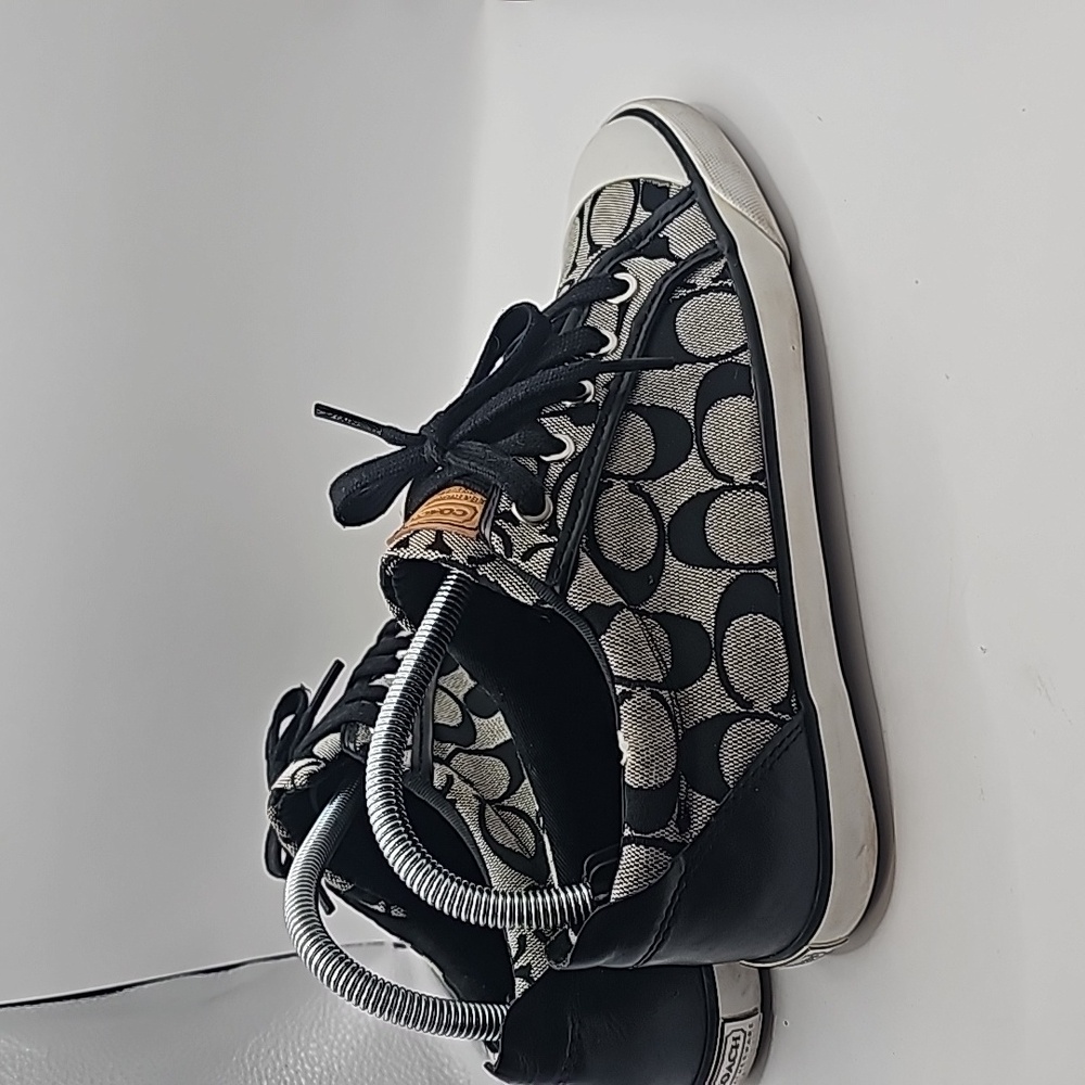 Coach Barrett Sneakers womens Black White size 7.5 - Picture 4 of 9